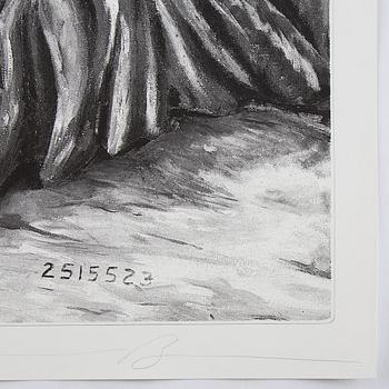 Jonathan Borofsky, lithograph in color, signed and numbered 5/20.