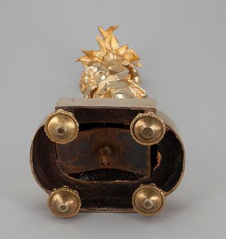 LJUSSTAKE, förgylld brons, möjligen Ryssland 1800-talets mitt.
