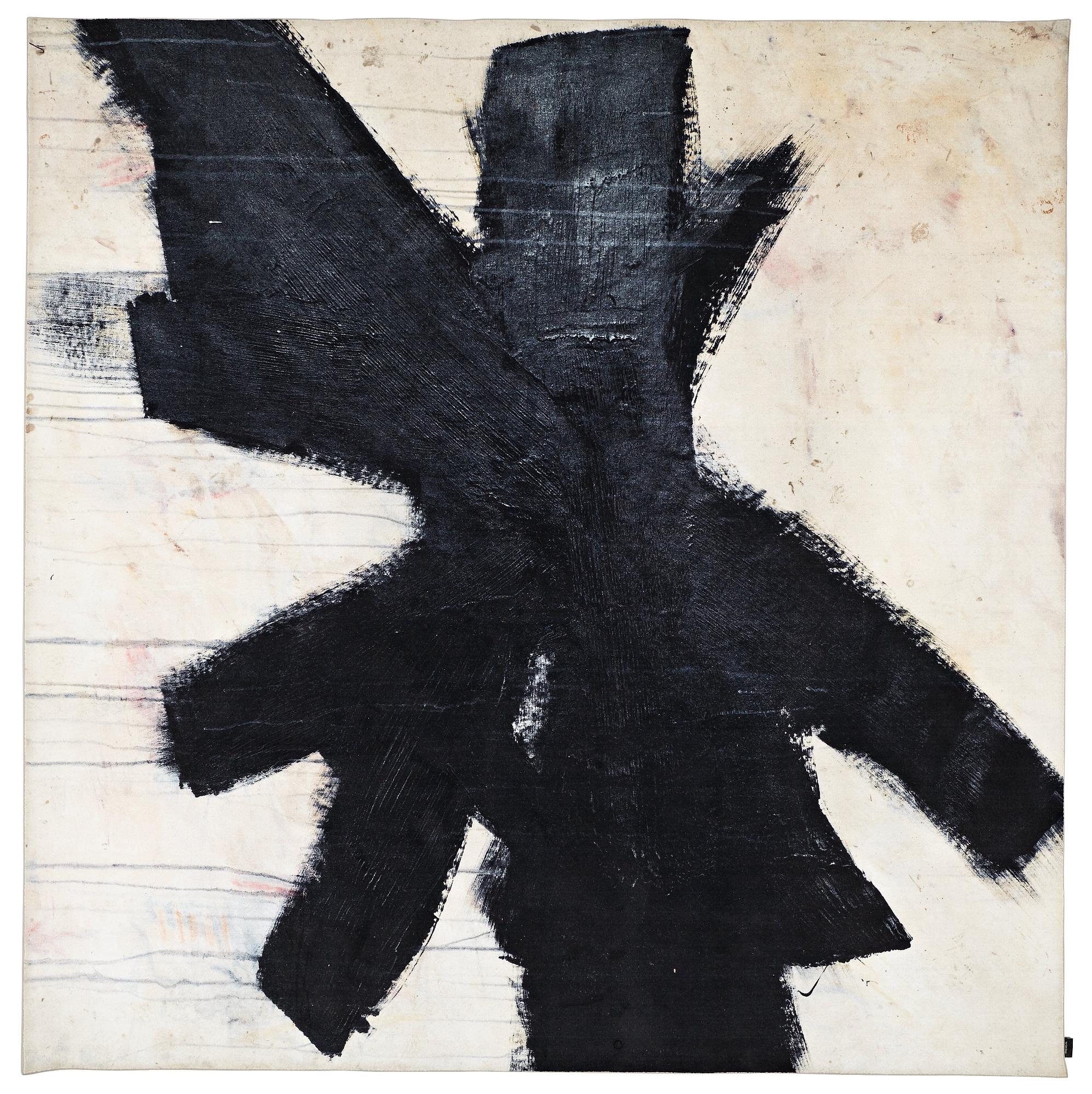 Maria Boström, MATTO, "Sideways", a printed decor after a painting by Maria Boström for Moooi carpets 2018, ca 301,5 x 298 cm.