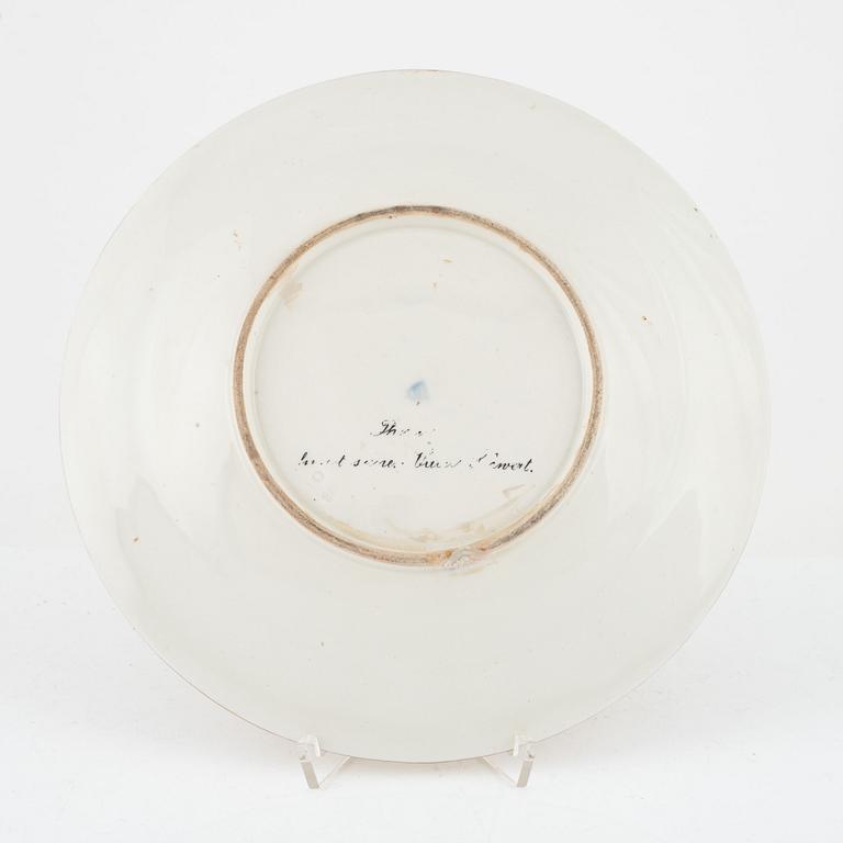 Tallrik, porslin, Wien, 1800-tal.