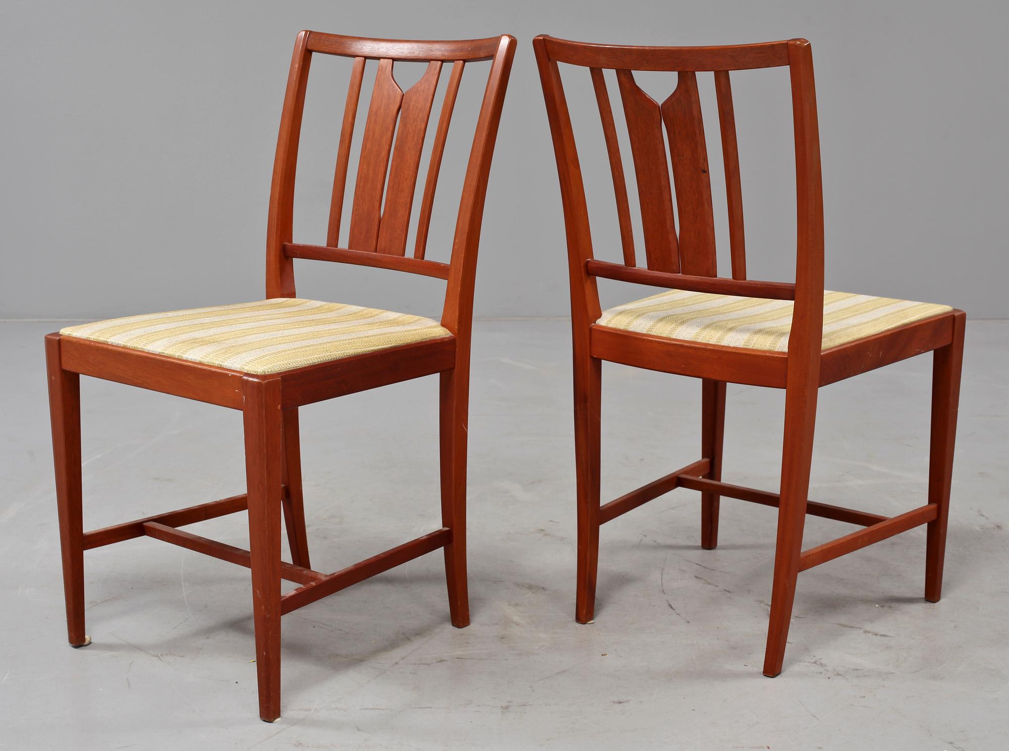 STOLAR, ett par, Carl Malmsten, för AB Svenska Möbelfabrikerna, Bodafors, 1960-tal.