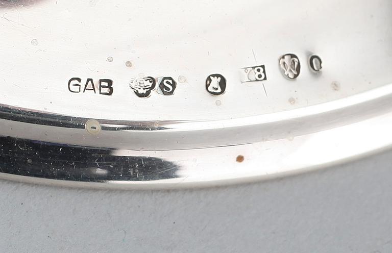 LJUSSTAKAR, 1 par, silver, GAB, Stockholm 1949. Vikt ca 400 g.