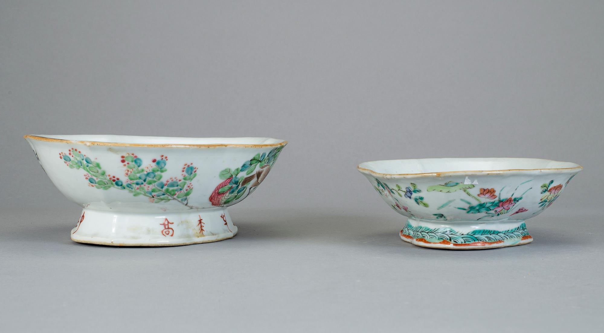 SKÅLAR, 2 st, porslin, Kina, 1800-tal.