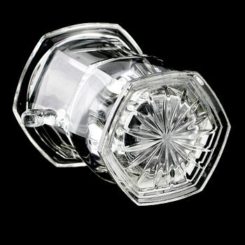 CHAMPAGNEKYLARE, glas, art déco stil, Artisanat de Lorraine, Frankrike, 1900-talets mitt.