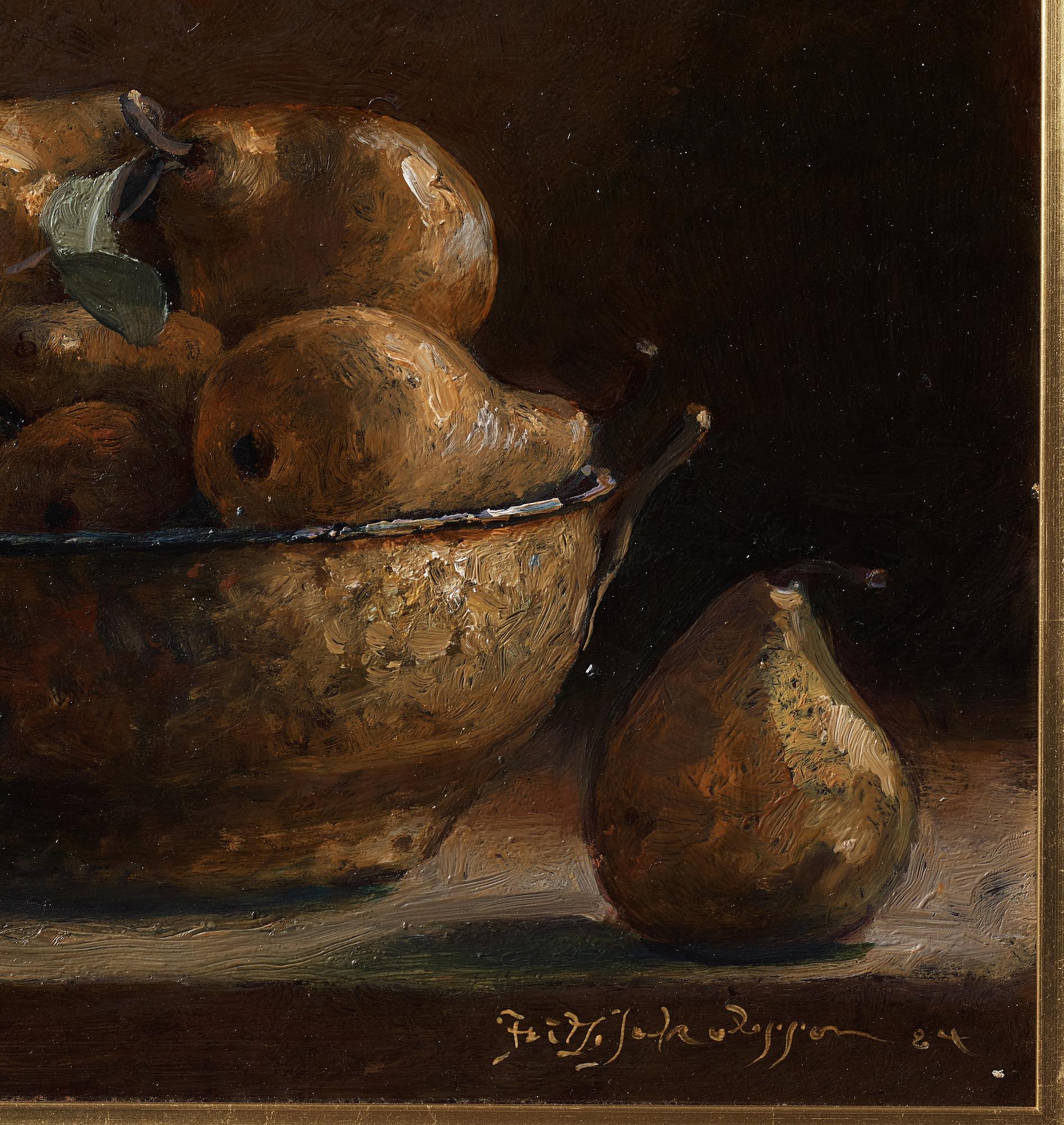 FRITZ JAKOBSSON, oil on panel, signed and dated 84.
