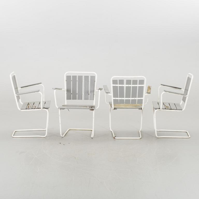 TRÄDGÅRDSMÖBLEMANG, 5 delar, 1900-talets andra hälft.