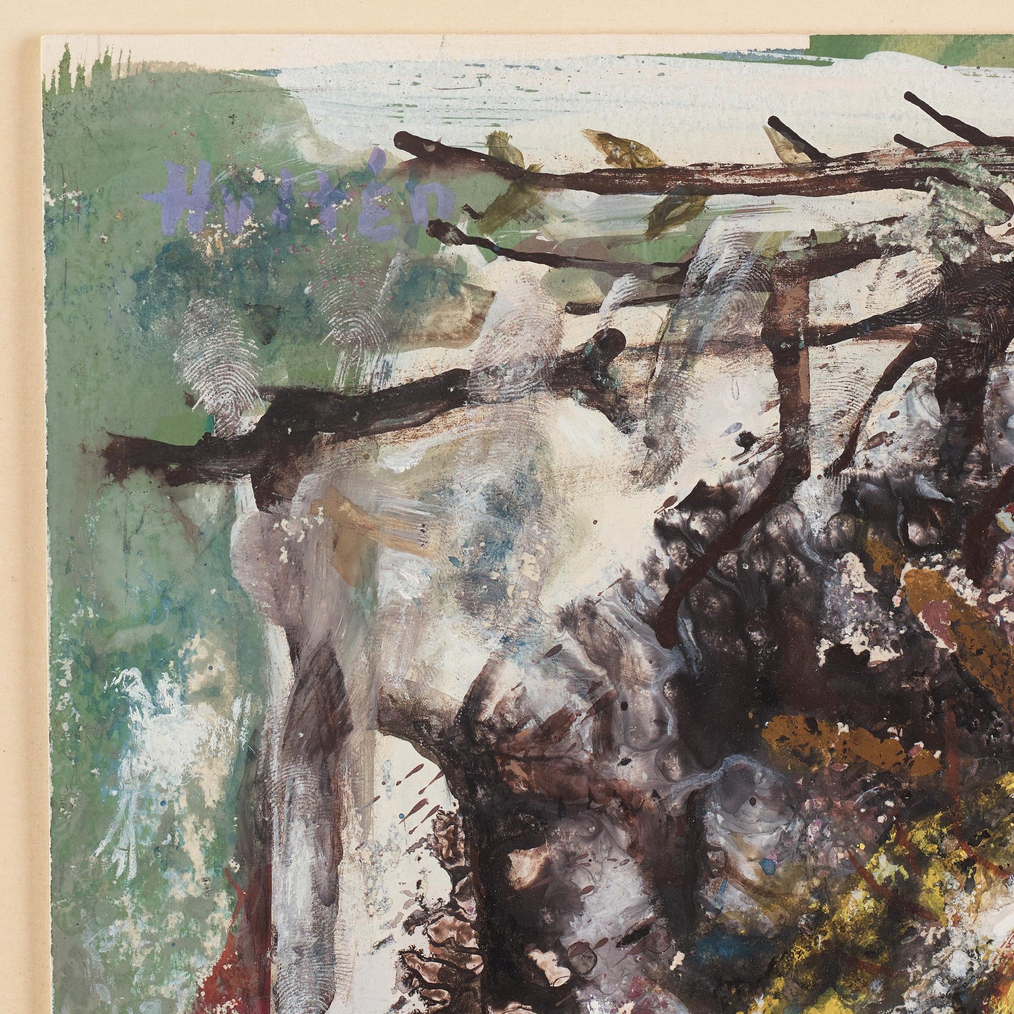 CO Hultén, gouache, signerad och utförd 1946.