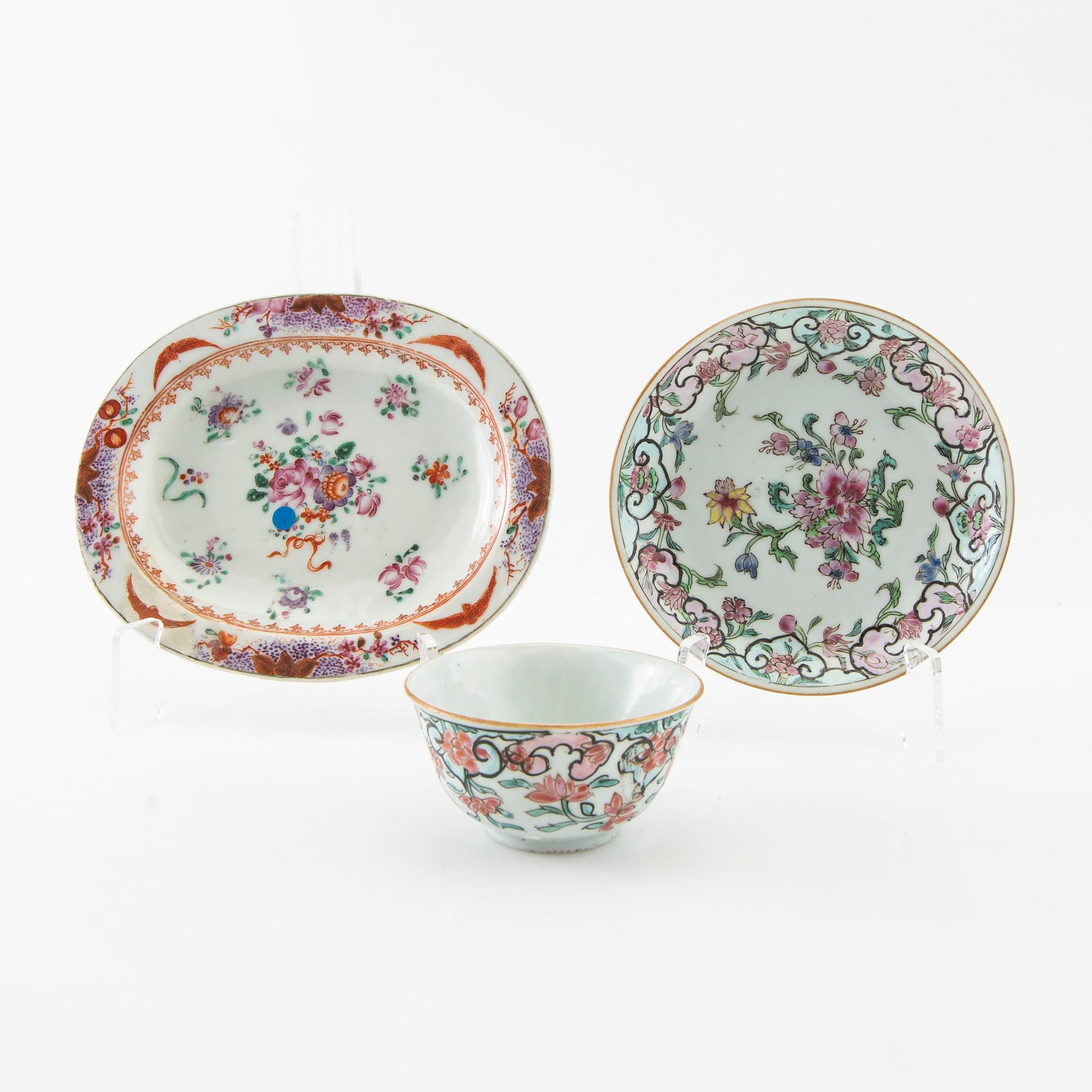 A group of Chinese porcelain, Qing dynasty.