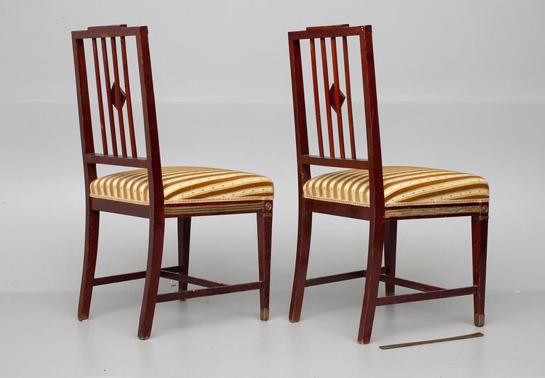 STOLAR, ett par, Jacob-stil, Ryssland 1800-talets slut.