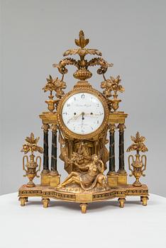 A mantel clock, Austria/Czech, late 18th ct.