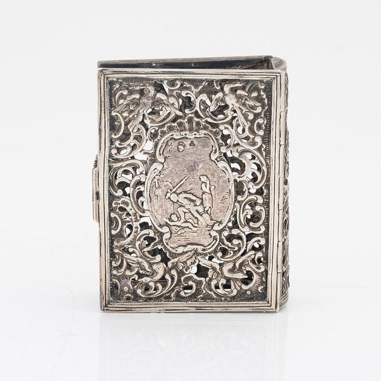 Bokomslag, silver, 1700/1800-tal.