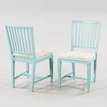 MATGRUPP, 7 delar, Gustaviansk stil, omkring 1900-talets mitt.