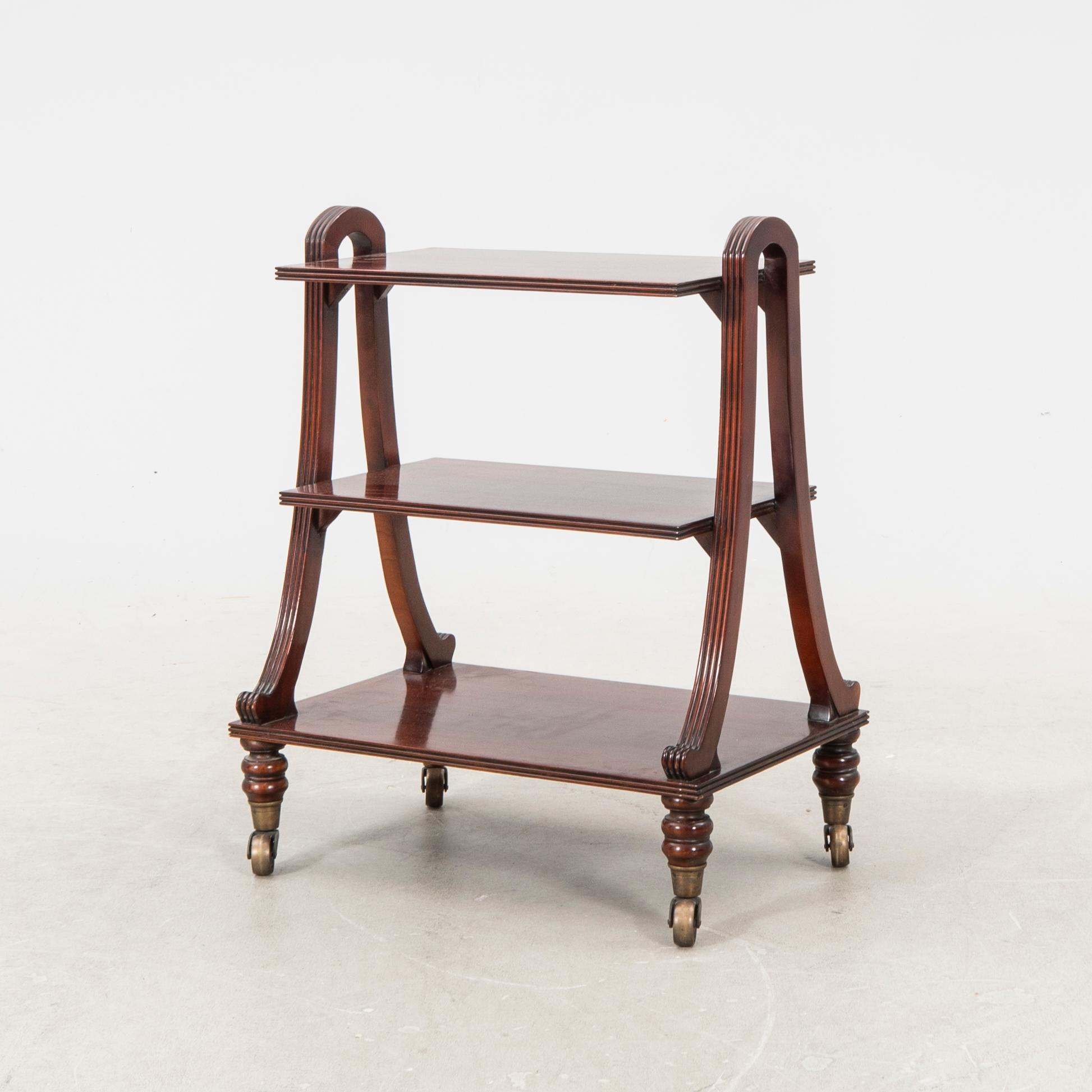 A veneered sideboard/trolley from the first half of the 20th century.