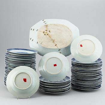 A set of 62 plates, Qing dynasty, 19th Century.