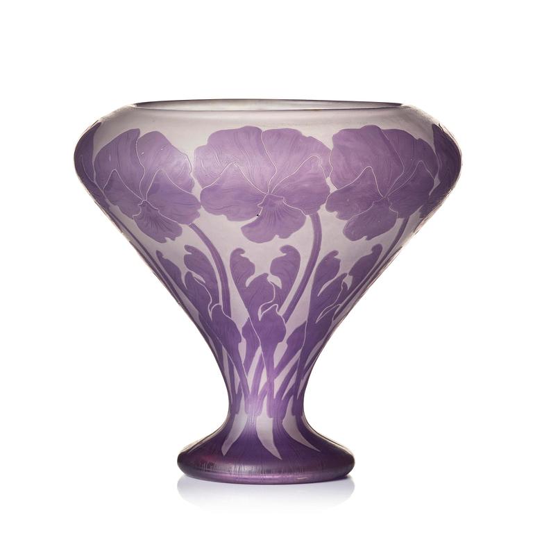 Karl Lindeberg, vas, överfångsglas, Kosta, jugend.