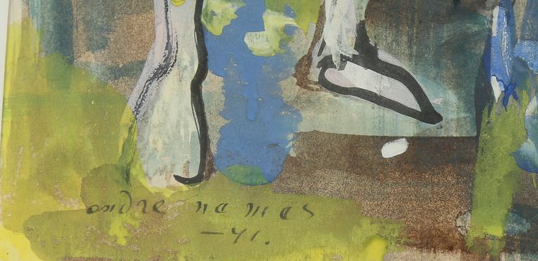 ENDRE NEMES, gouache, signerad och daterad -41.