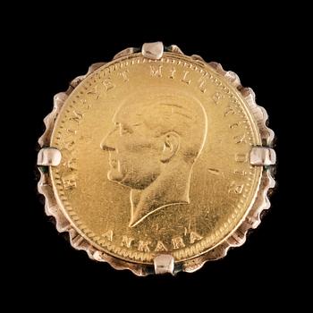 GULDMYNT, Turkiet, 1923. Vikt ca 12,2 gram.