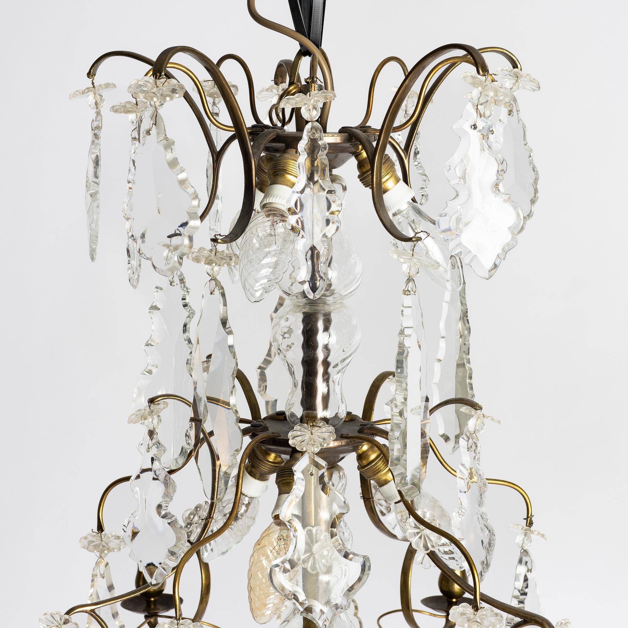 Chandelier, Rococo style, first half of the 20th century.