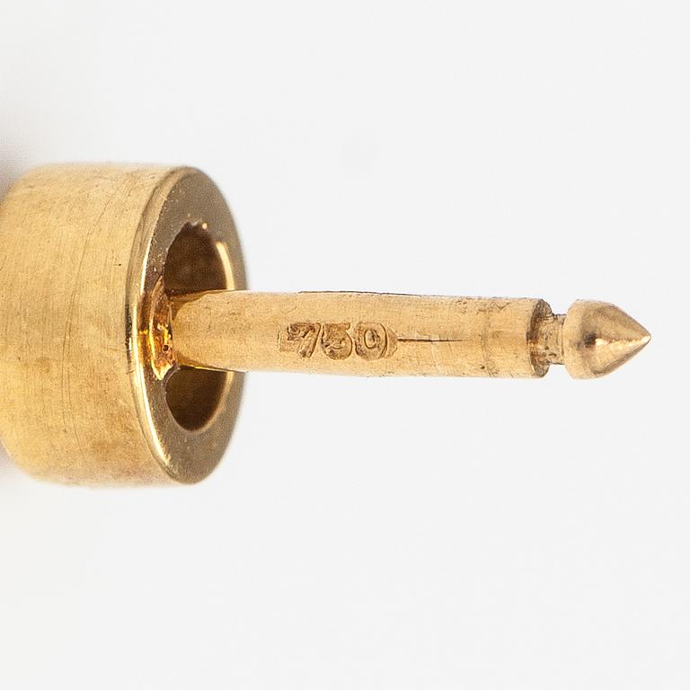 Korvakoru, 1 kpl, 18K kultaa, timantti n. 0.17 ct. Christ, Saksa.