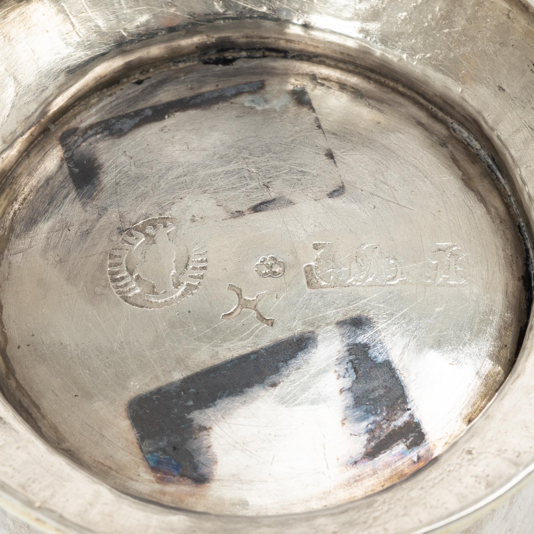 Carl Johan Bask, bägare, silver, Södertälje 1766.