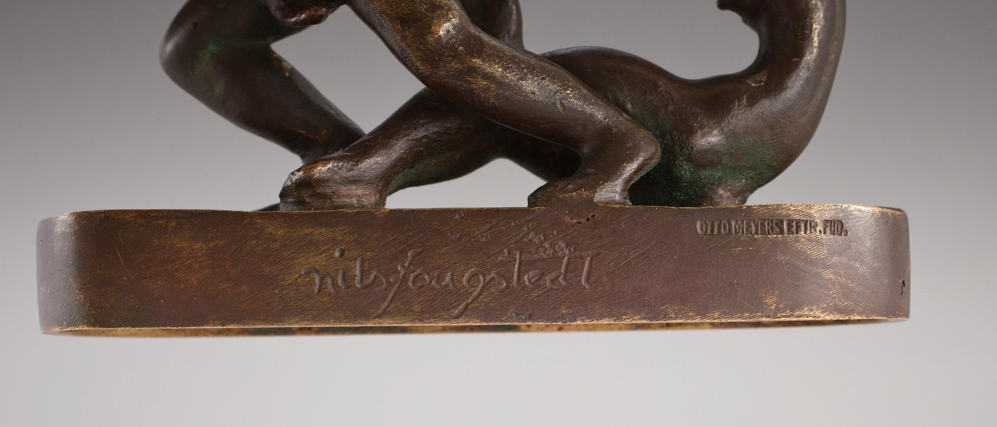 NILS FOUGSTEDT, bronsskulptur, signerad i gjutningen, märkt Otto Meyers Eftr.