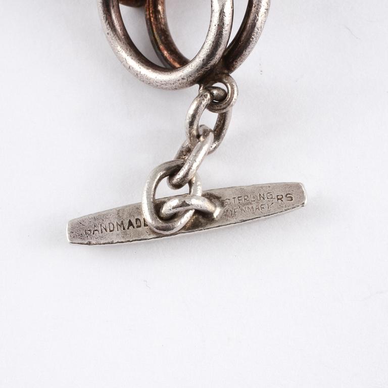 ARMLÄNK, sterlingsilver, Danmark, 1900-talets andra hälft. Vikt 73 g.