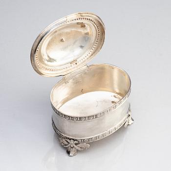 A Swedish Gustavian silver suger bowl, marks of Magnus Lindgren, Karlskrona 1788.