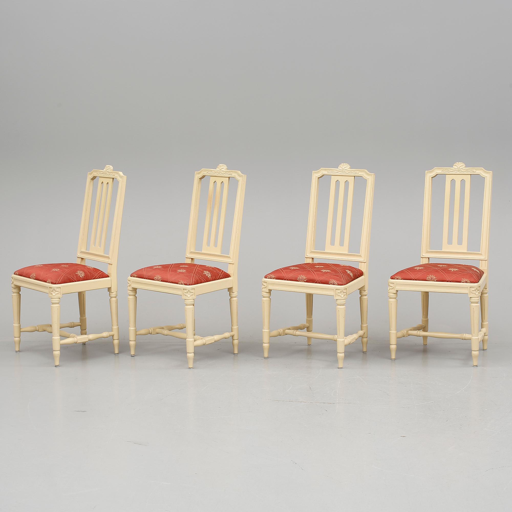 STOLAR, 4 stycken, gustaviansk stil, 1990-tal.
