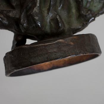 HERMAN NEUJD, skulptur, brons. Signerad. Gjutarstämplar Herman Bergman.