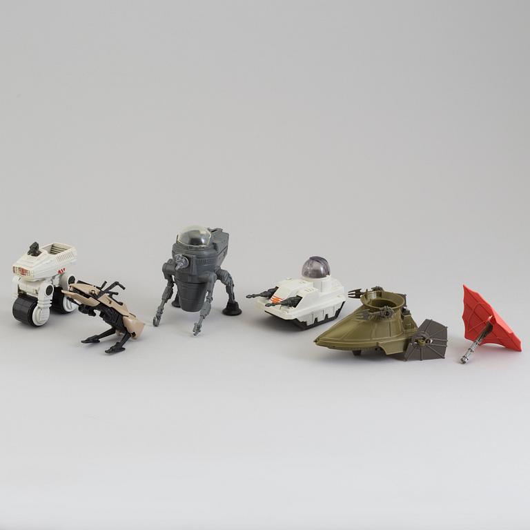 STAR WARS, fordon 10 st, Kenner och Palitoy, 1970-/90-tal.