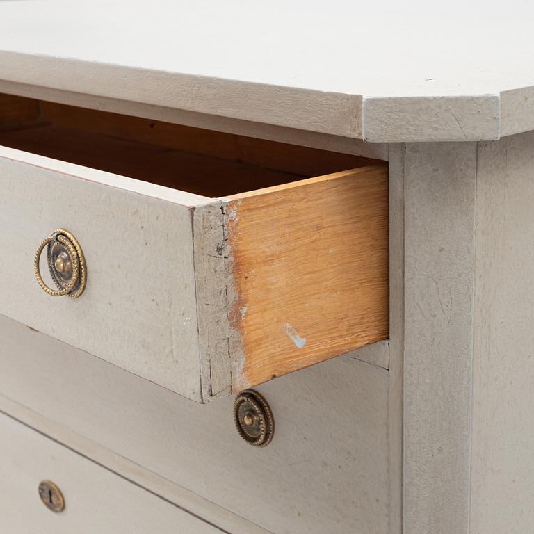 A Gustavian style chest of drawers, first half of the 20th century.