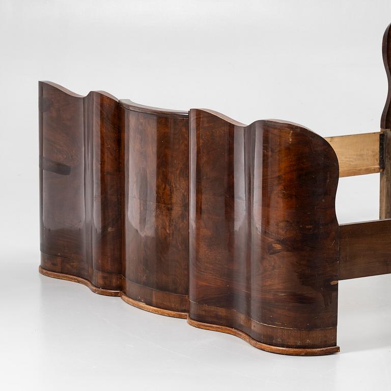 Bed frame, Art Deco style.