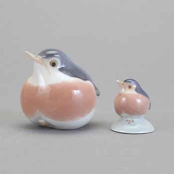 FIGURINER, två st, porslin, Royal Copenhagen, Danmark.