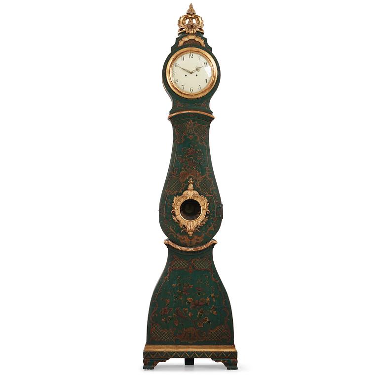 A Swedish Rococo 18th century longcase clock.