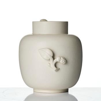 Wilhelm Kåge, a "Carrara" ceramic vase and bowl, Gustavsberg 1930s-40s.
