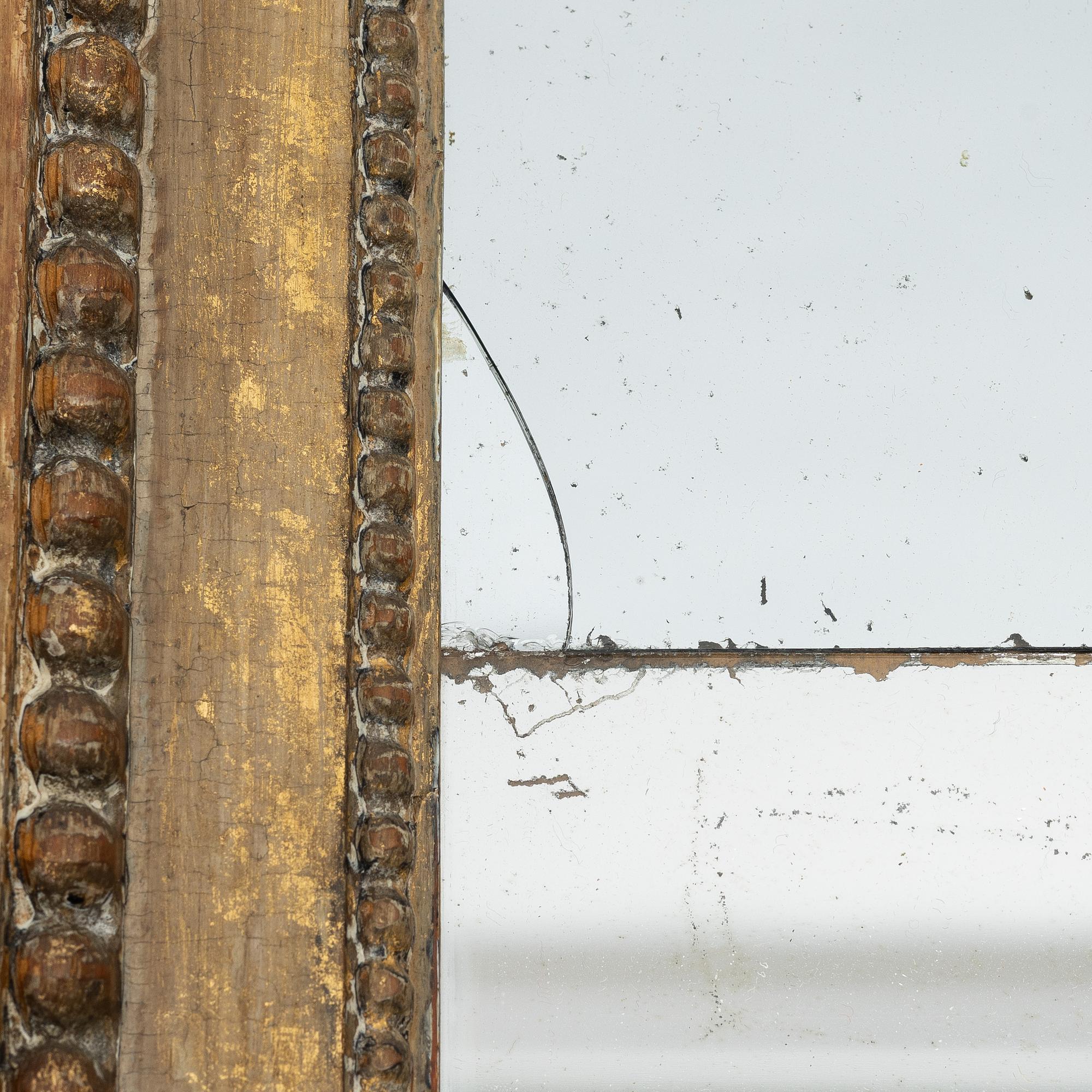 Spegellampetter, ett par, för ett ljus, sent 1700-tal, Gustavianska.