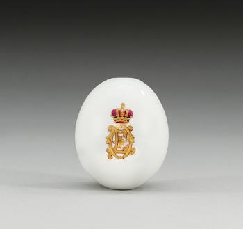 ÄGG, porslin. Ryssland, 1800-talets slut.