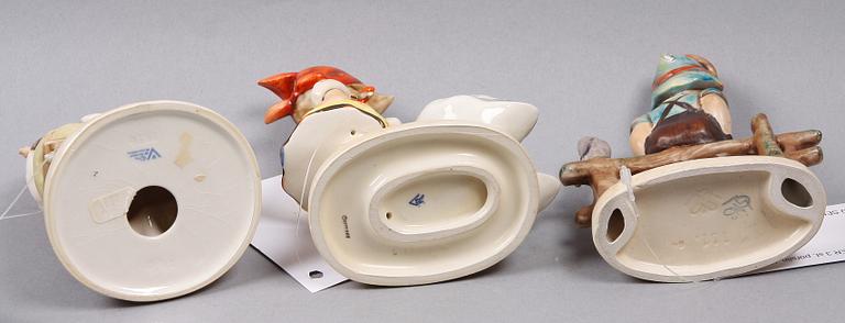 FIGURINER 3 st, keramik, Hummel.