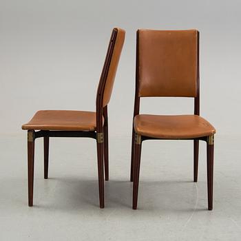 A set of four chairs by Osvaldo Borsani, Tecno, Italy.