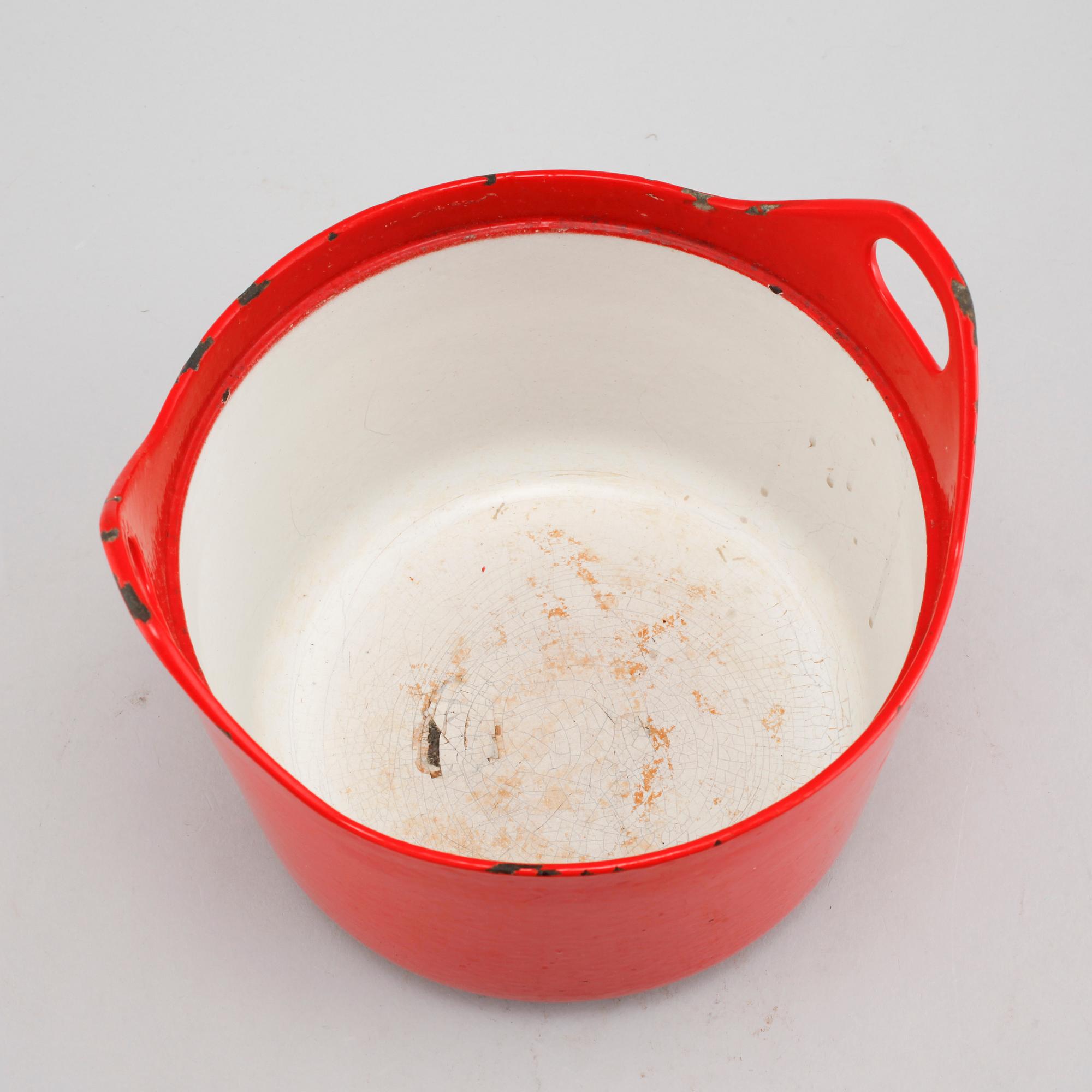 TIMO SARPANEVA, gryta, emaljerat gjutjärn, Rosenlew, Finland, 1960-1972.