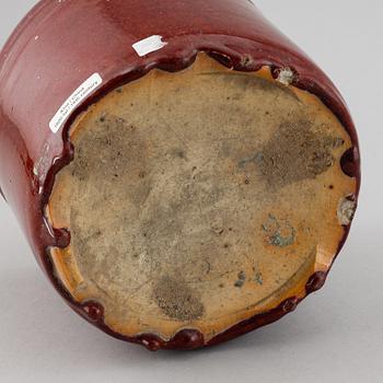 A sang de boef glazed censer/flower pot, China, early 20th Century.