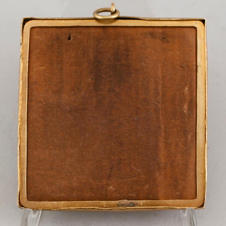 SEBASTIAN HELMLE, miniatyr, gouache, signerad och daterad 1842.