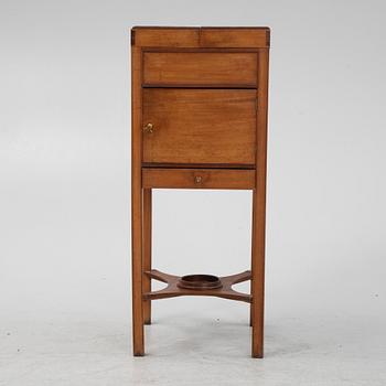 A mahogany shaving stand, 19th Century.