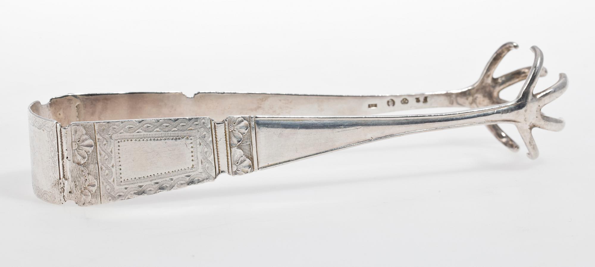 SOCKERTÅNG, silver, Arvid Floberg Stockholm 1788.