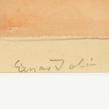 Einar Jolin, watercolour, signed.