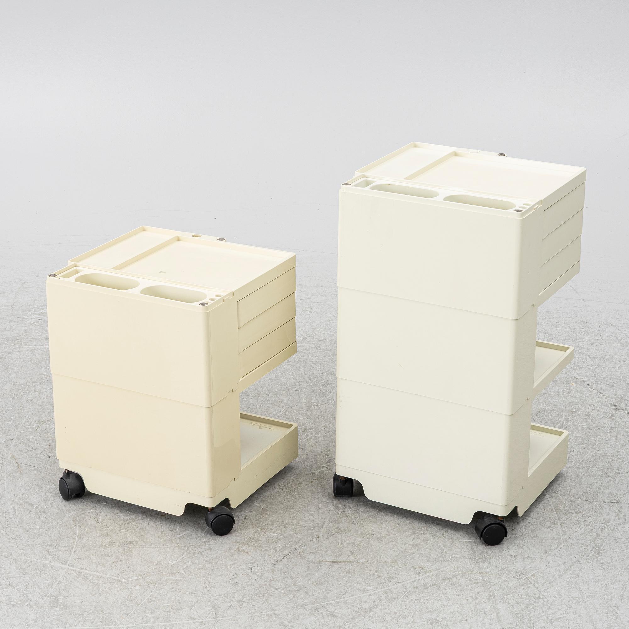 Joe Colombo, a 'pair of 'Boby' plastic chest of drawers, Bieffeplast, Padova, Italien.