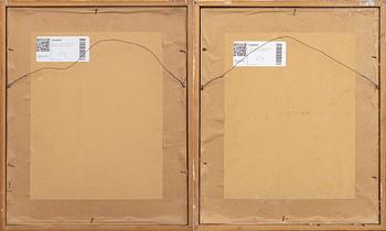 Esaias Thorén, two drawings, signed -34 & -44.