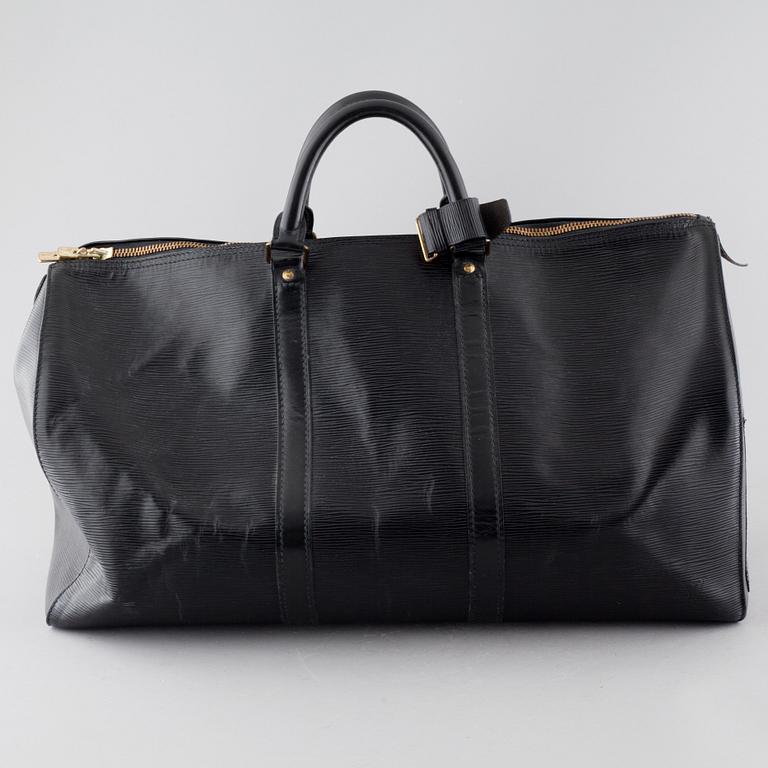 A weekend bag from Louis Vuitton, model "Keepall 50 Epi".
