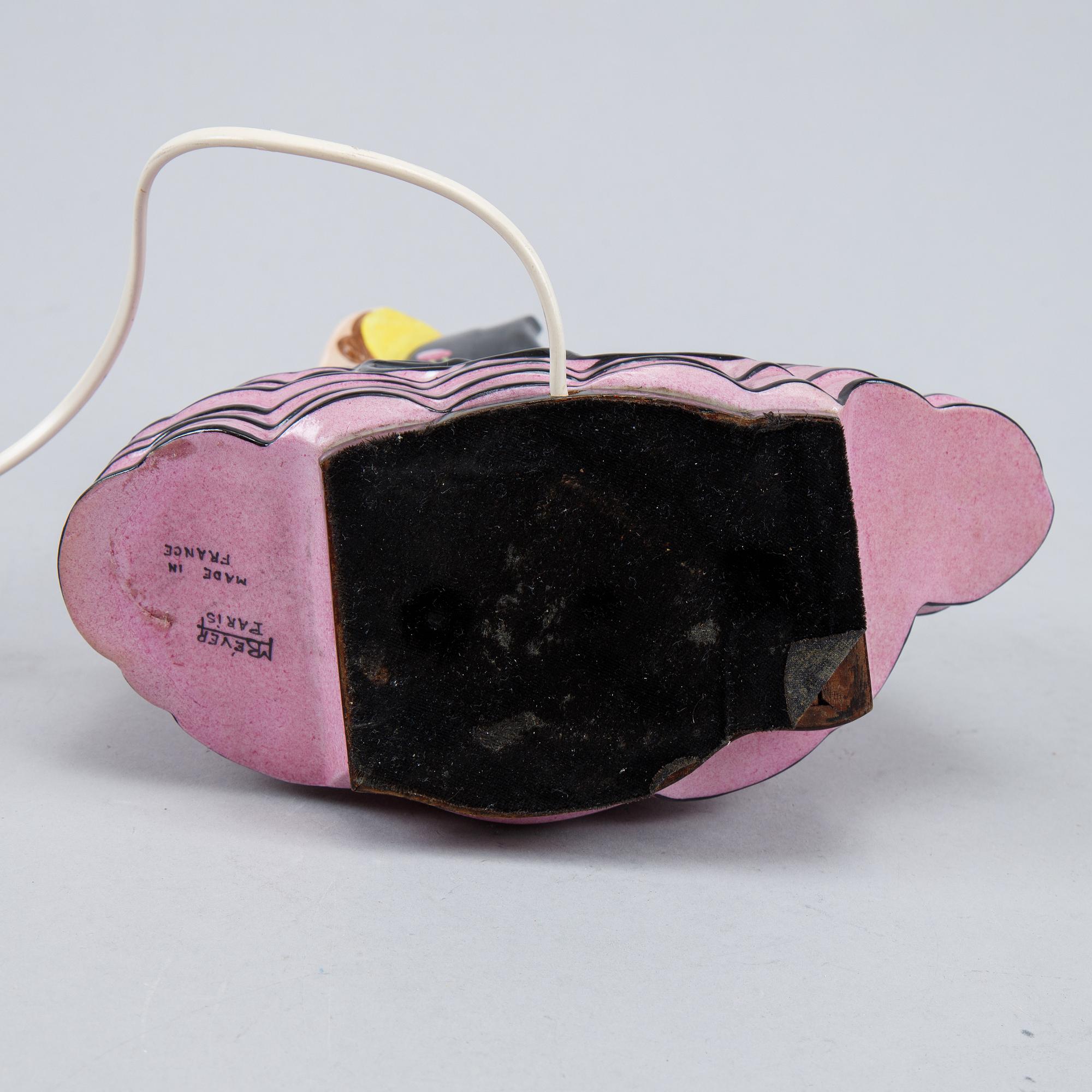 Marcel Bever, an Art Déco ceramic table lamp, Paris.