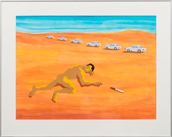 KIBA LUMBERG, mixed media, signed and dated -93.